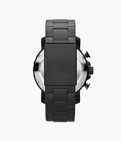Fossil Herrenuhr Nate Edelstahl Schwarz