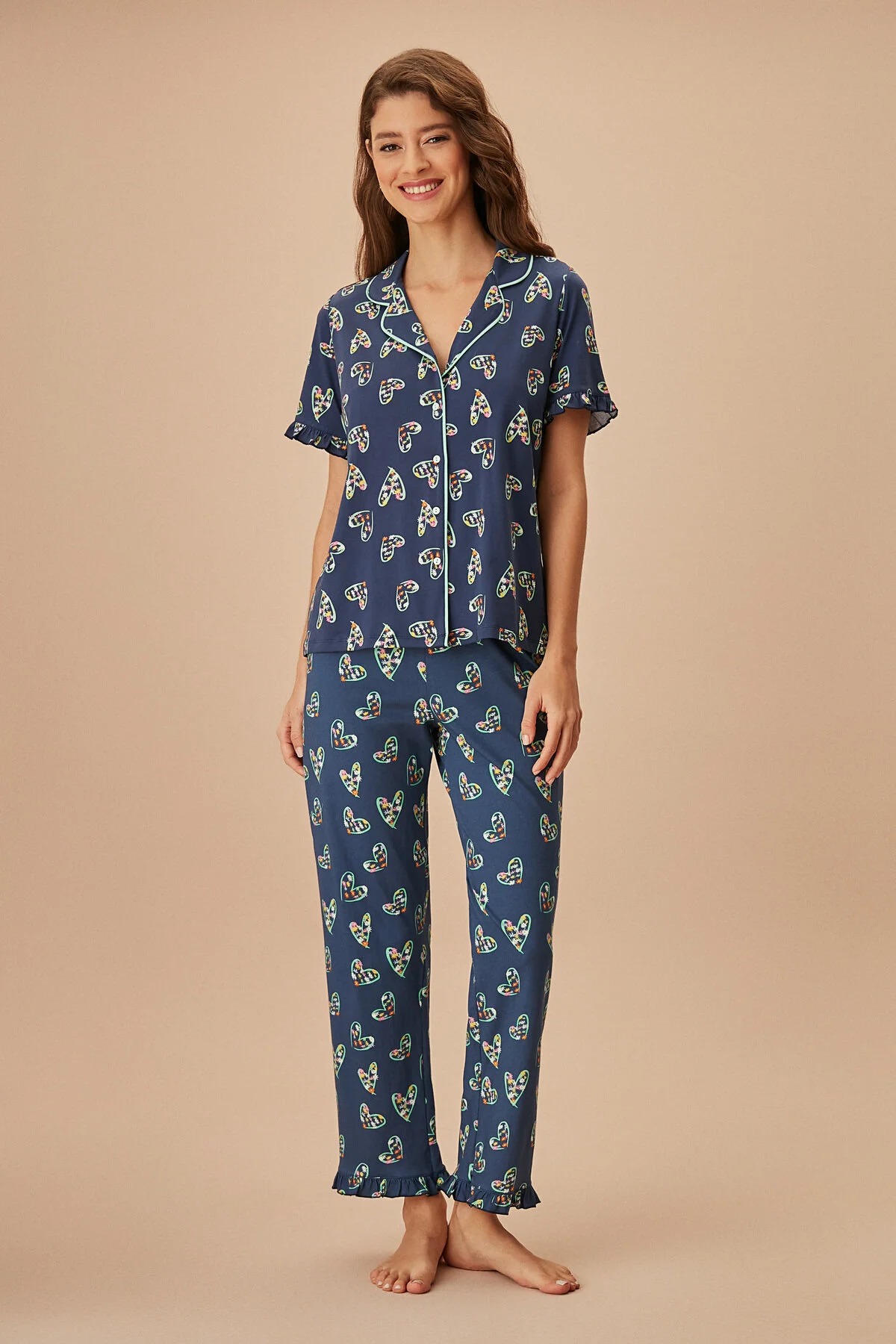 SUWEN  Daisy Maskulines Pyjama-Set