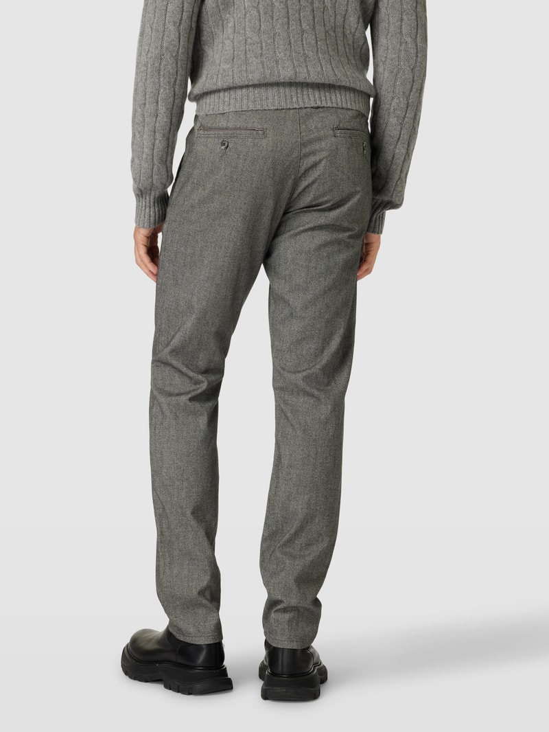 Stoffhose mit Strukturmuster in mittelgrau