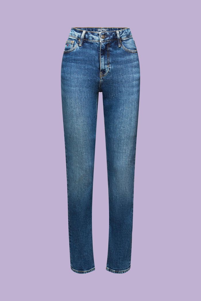 Schmal geschnittene Retro-Jeans mit hohem Bund