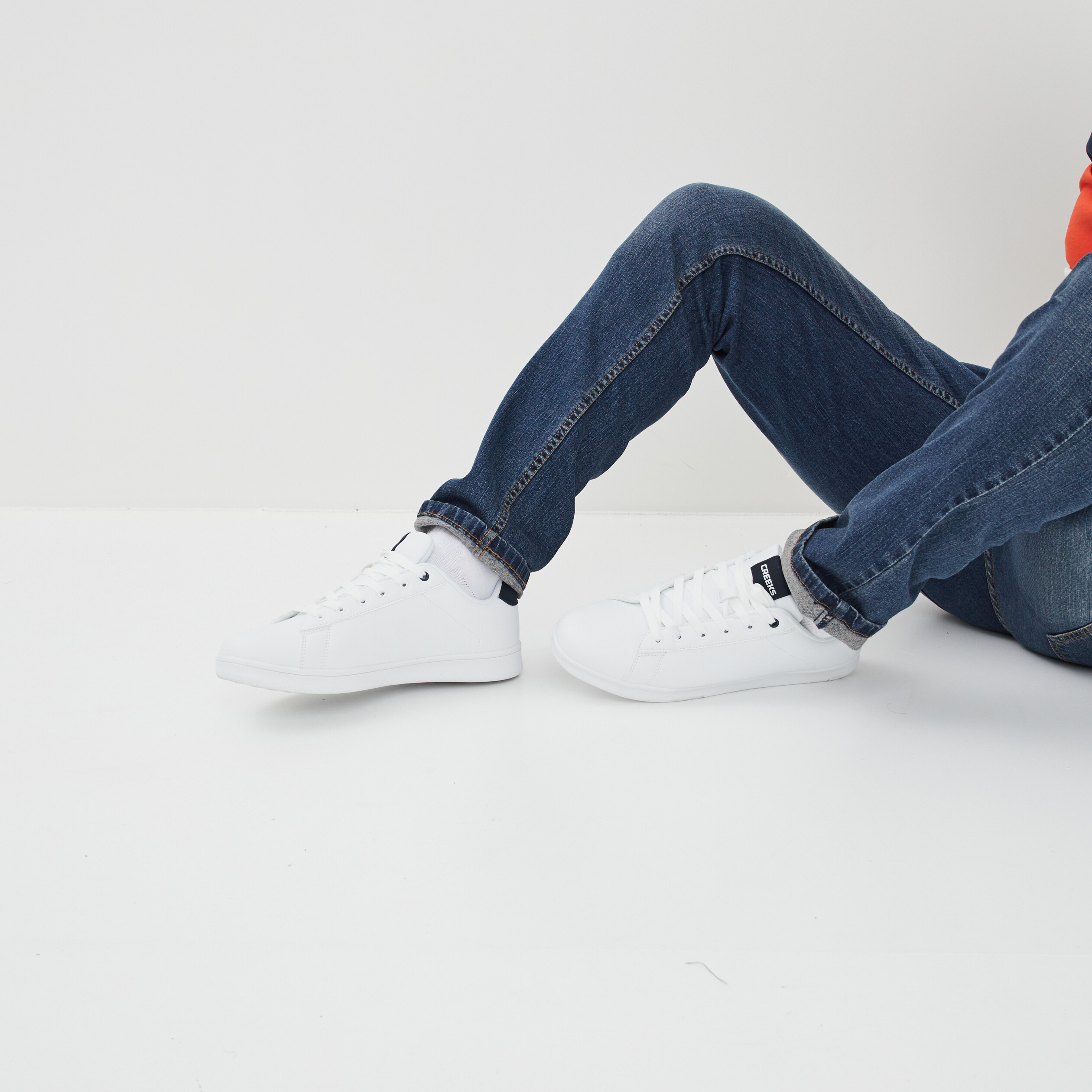 Tennis basses à lacets Creeks Tahanito blanc homme | La Halle