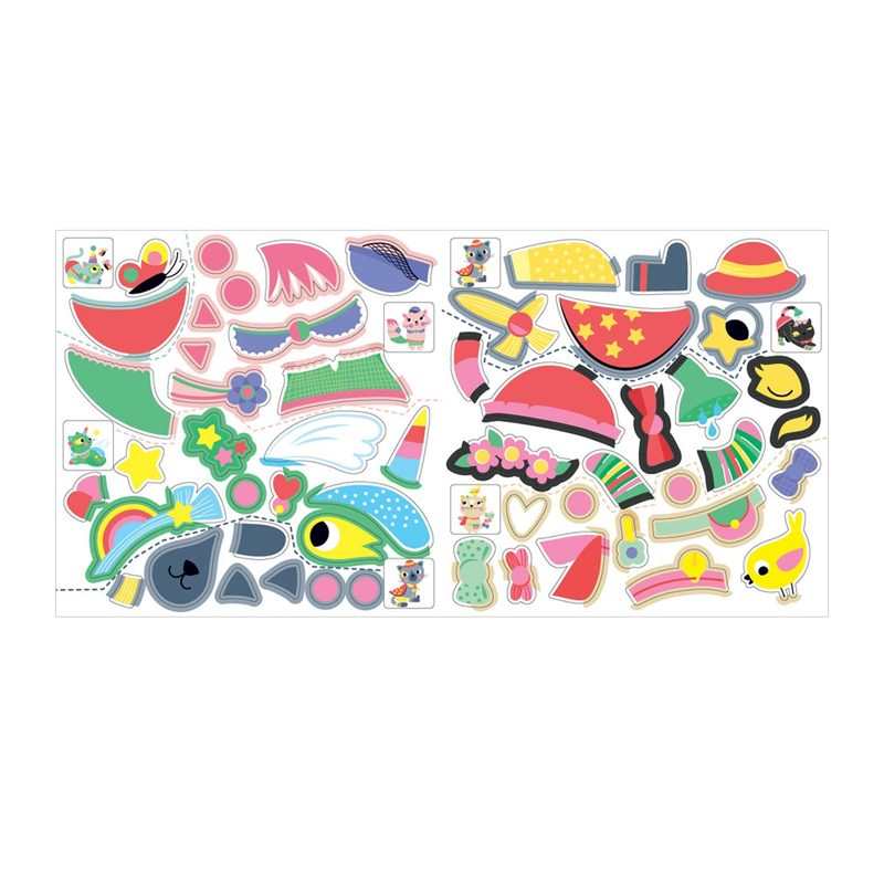 Pochette Animaux les chats, autocollants - Lito