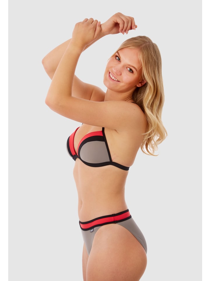 BECO the world of aquasports Bikini BEactive Sweetheart in grau-pink günstig kaufen
