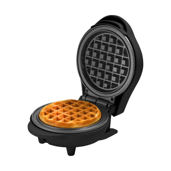 Waffeleisen, rund, schwarz