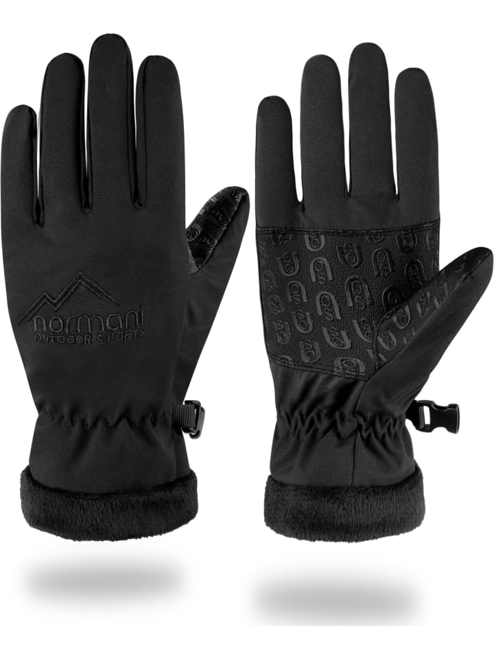 Normani Outdoor Sports Kinder Softshellhandschuhe Tula in Schwarz günstig kaufen