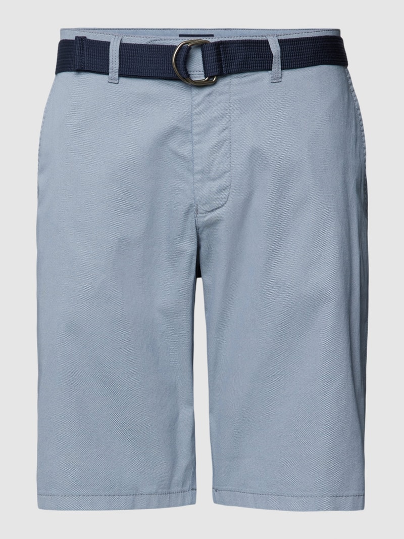 Bermudas mit Stoffgürtel in bleu