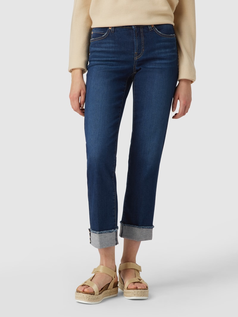 Jeans mit fixierten Beinumschlägen Modell 'Paris' in blau