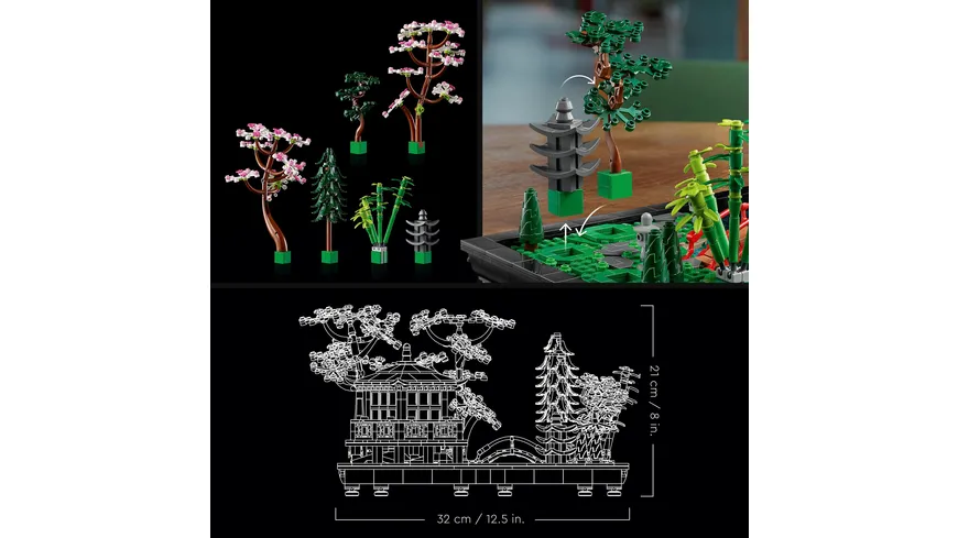 LEGO Icons 10315 Garten der Stille, Botanical-Garten-Set mit Lotusblumen