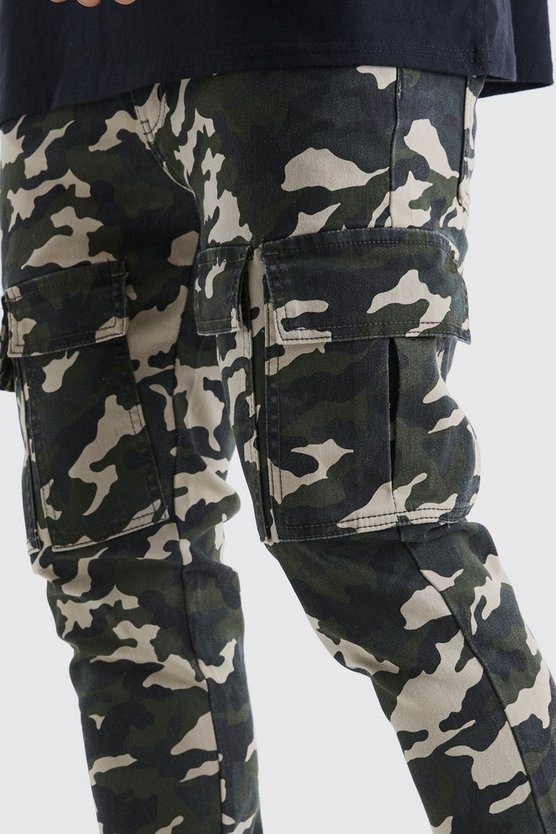 Skinny Cargo Camouflage Hose