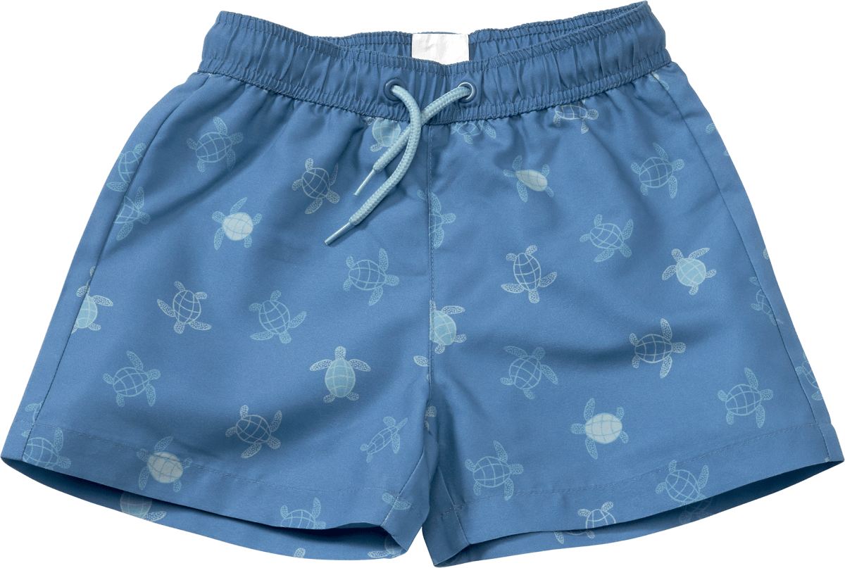 Badehose mit Schildkröten-Muster, blau, Gr. 110/116, 1 St