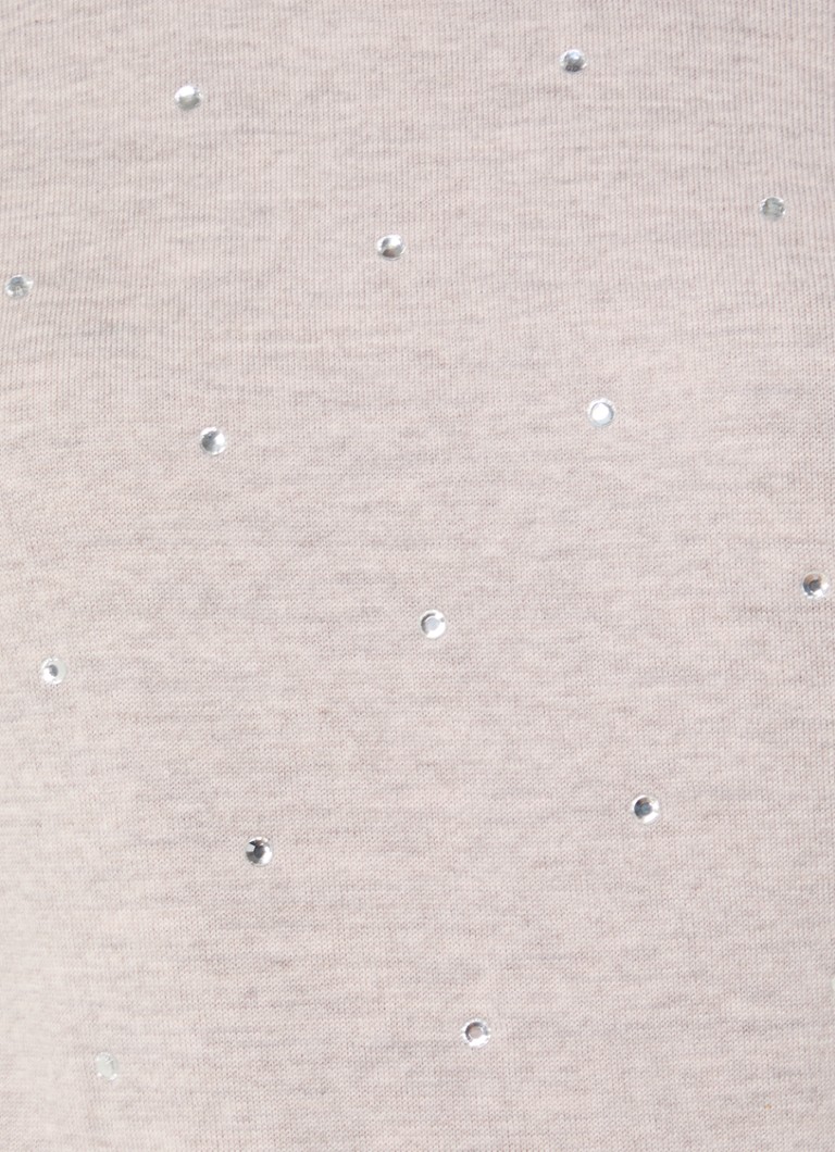 Suéter de malha fina Zadig&Voltaire Kansy feito de lã merino com strass e decote nas costas