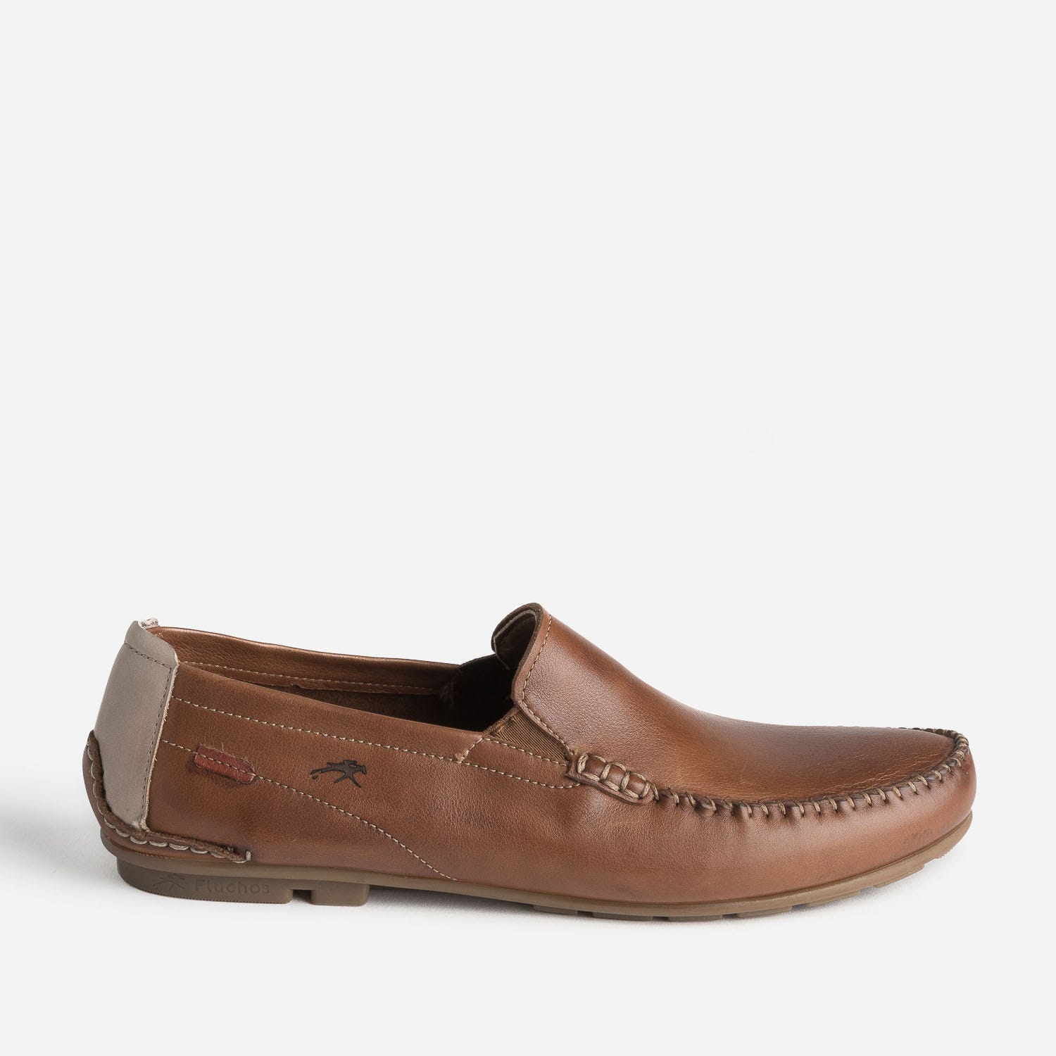 Slip-on FLUCHOS cognac en cuir