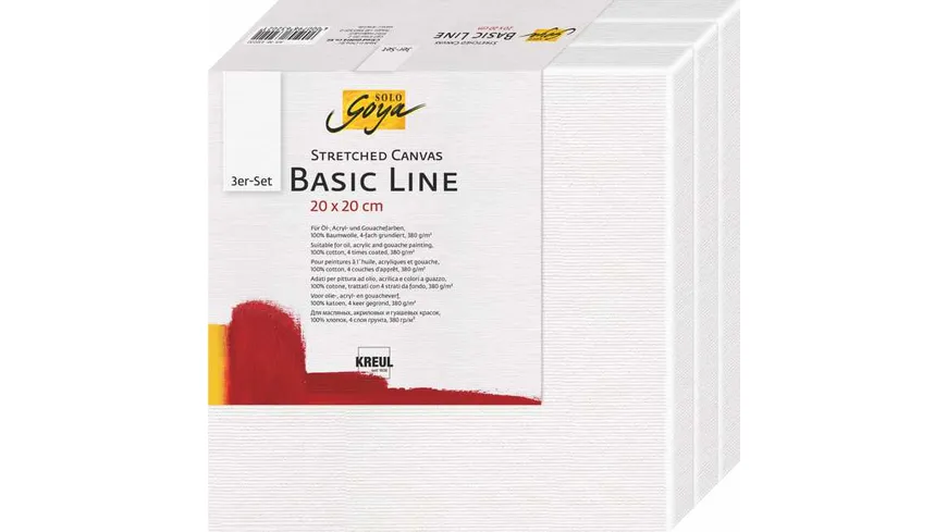 KREUL SOLO GOYA Keilrahmen 3er Set Basic Line 20 x 20 cm