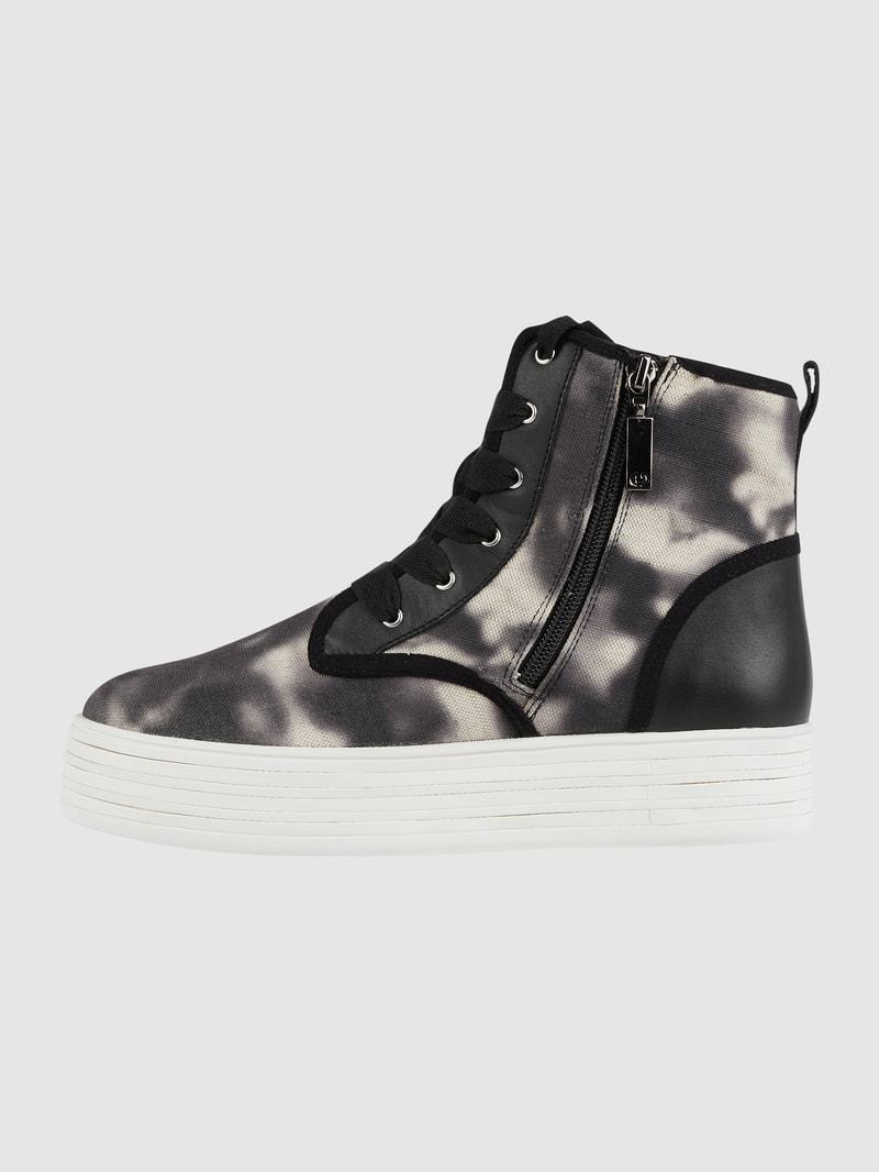 High Top Sneaker mit Plateausohle Modell 'Novara' in schwarz