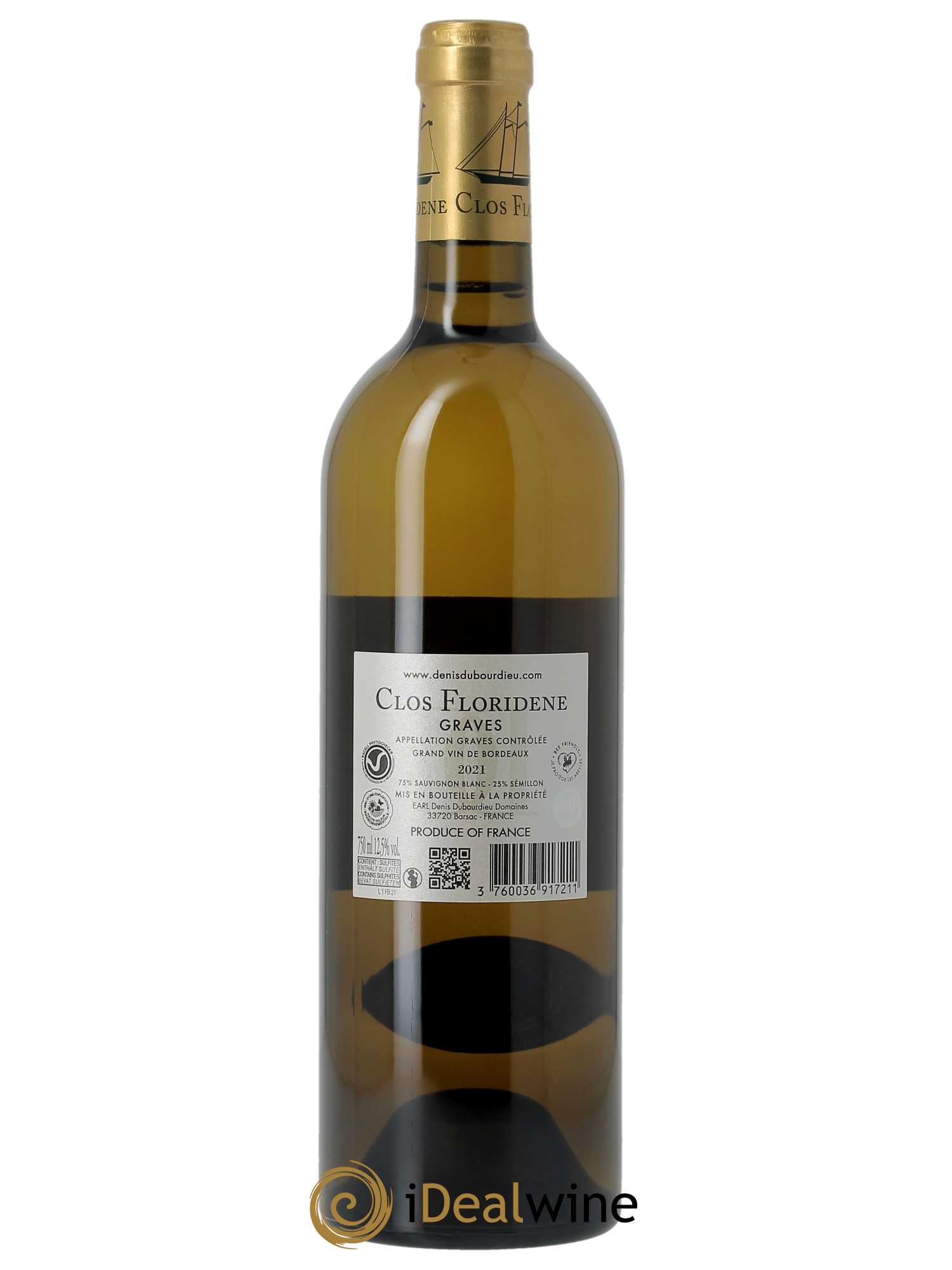 Clos Floridène (CBO à partir de 6 BTS) 2021 - Lot de 1 Bouteille