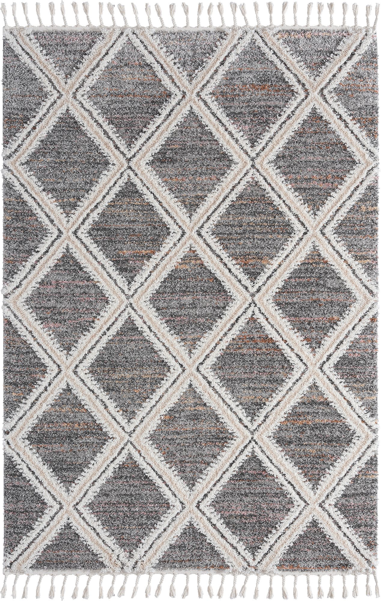 Hochflor-Teppich Vera Handmade-Look Super Weicher Teppich, 3D Effekt, the carpet, Rechteck, Höhe: 30 mm, Wohnzimmer, Schlafzimmer, Fransen, Hochwertig