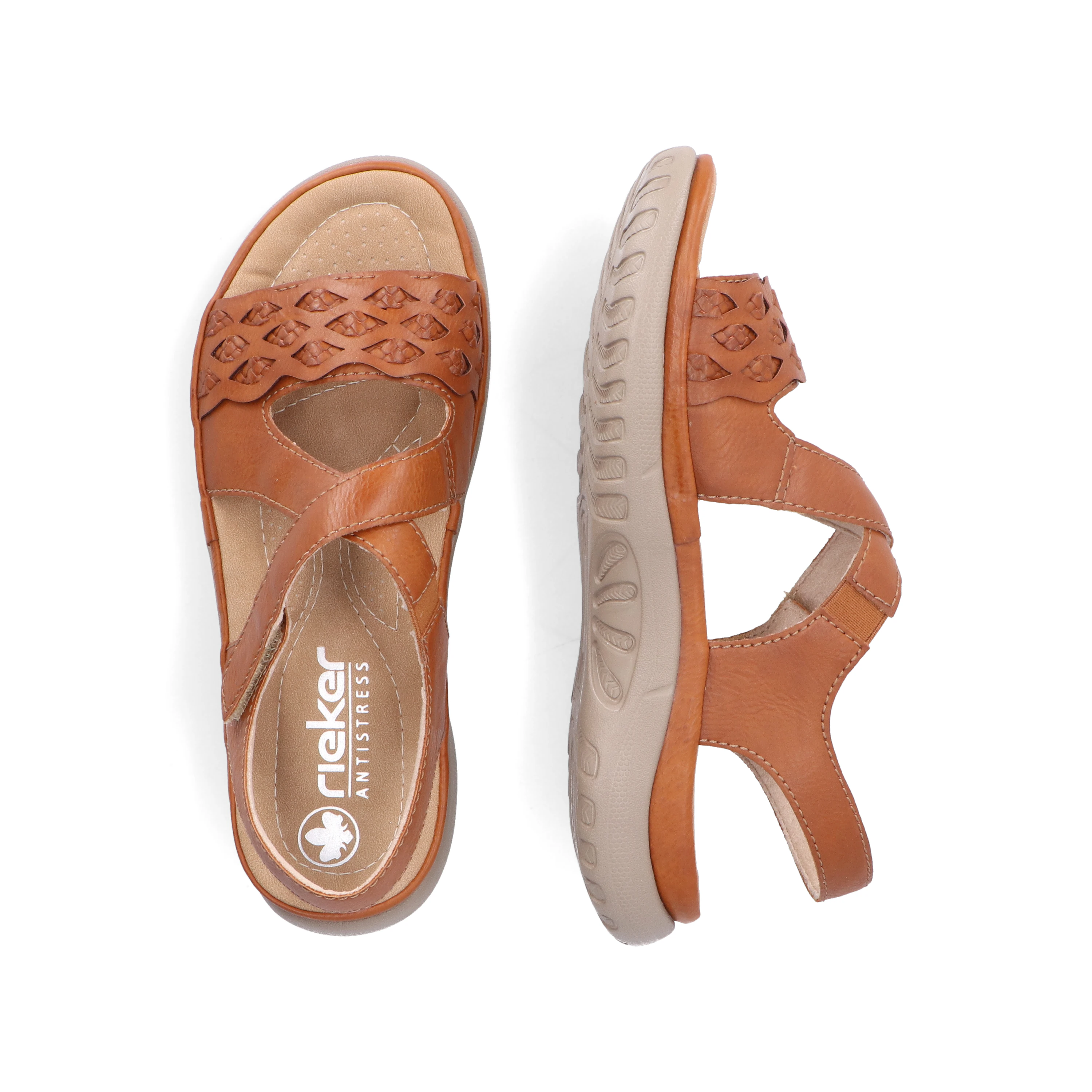 Rieker Damen Riemchensandalen nussbraun