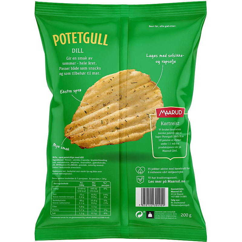 Maarud Potetgull 200 g Dill Maarud