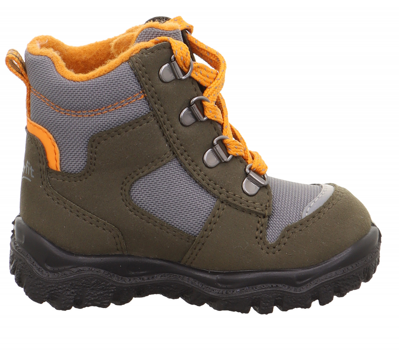 HUSKY1 - Grün/Orange Boots mit Schnürung