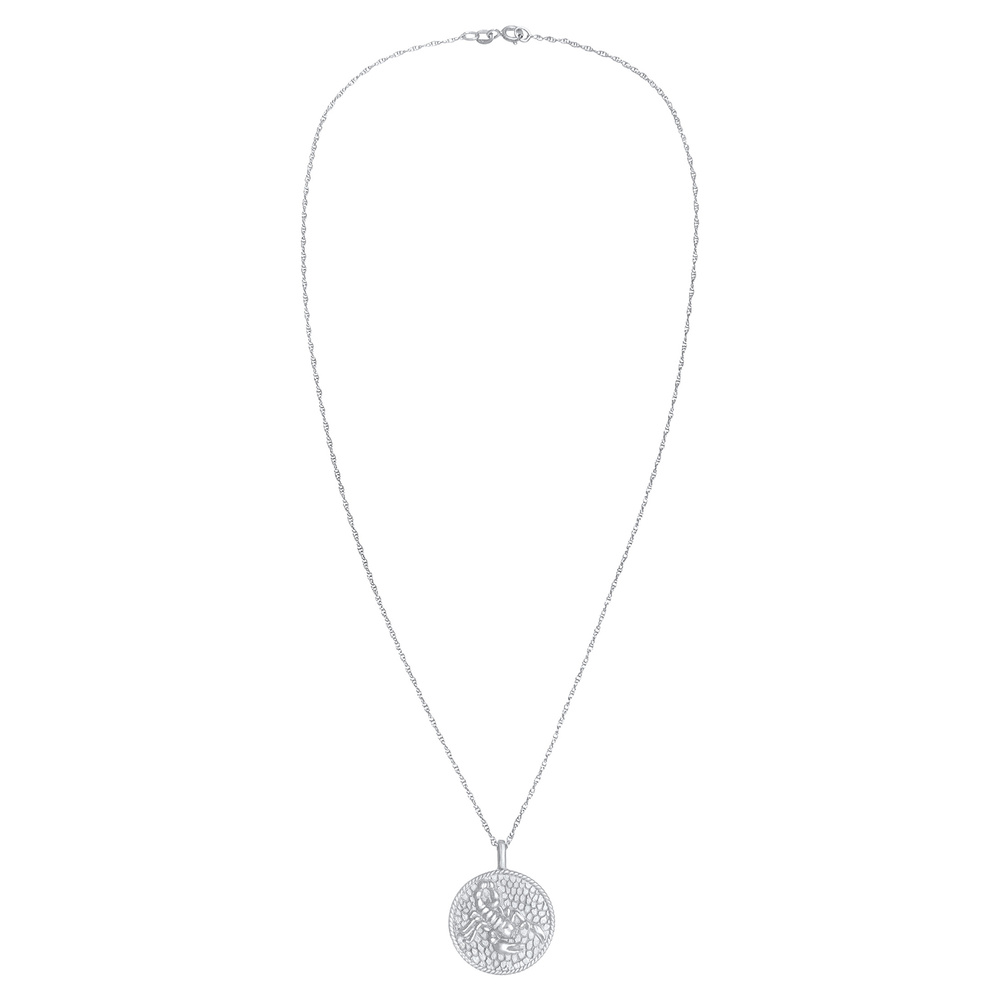 Elli Elli Collier Pièce du zodiaque féminin Scorpion Astro Tendance antique en argent  Bijoux