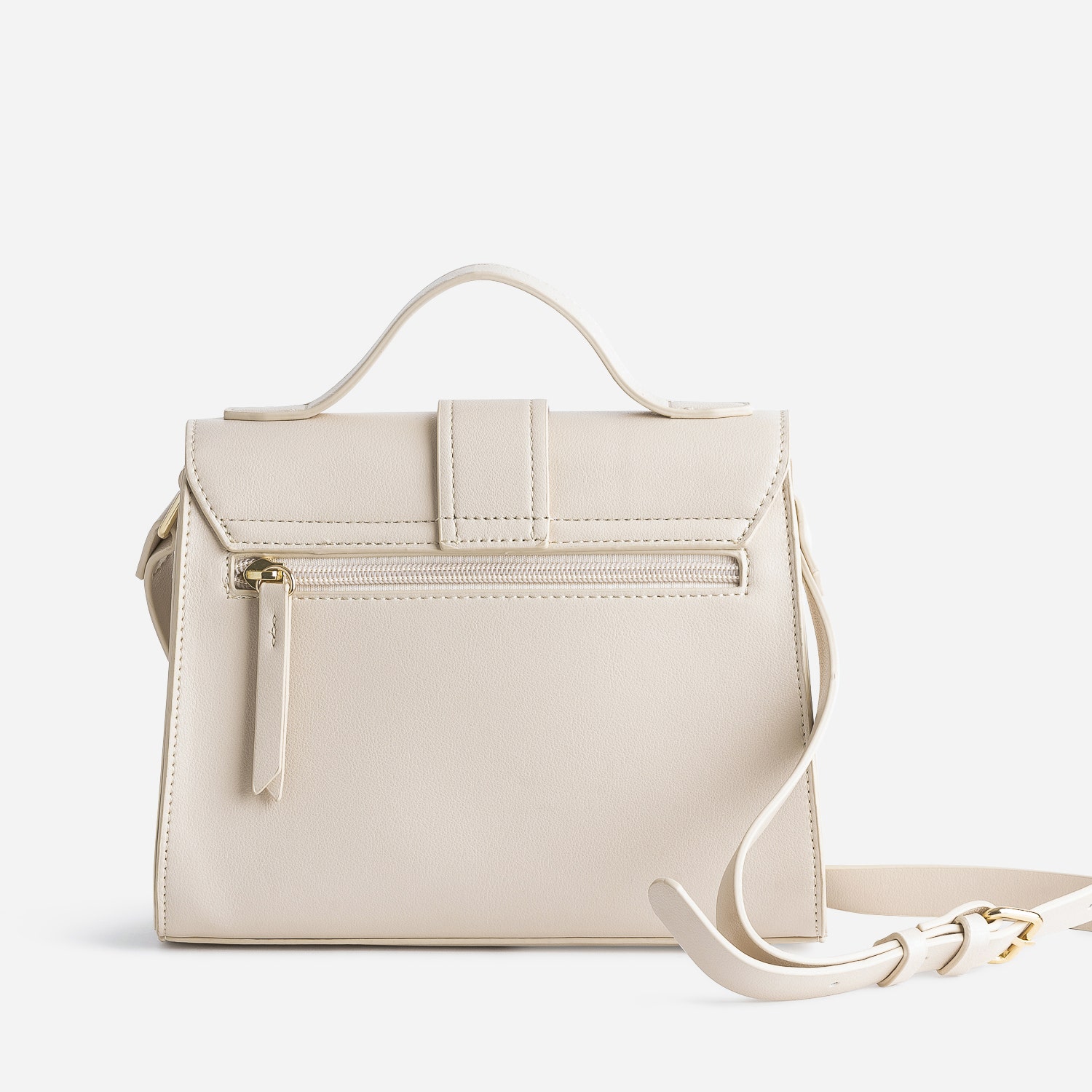 Sac à main beige avec boucle
