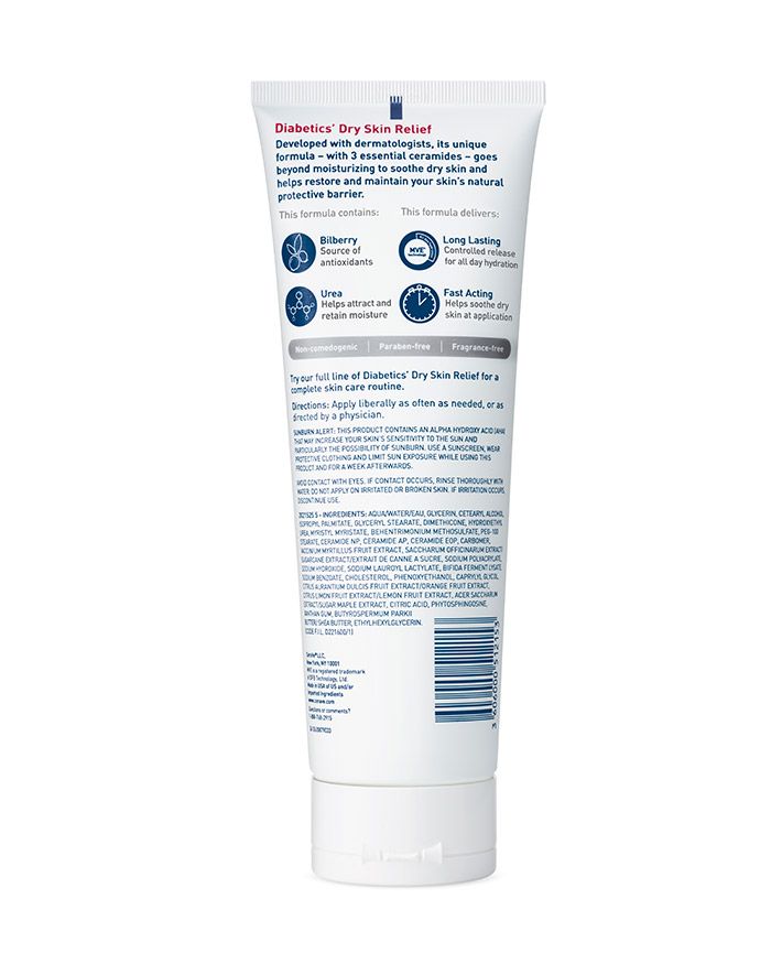Crème hydratante pour soulager la peau sèche des diabétiques