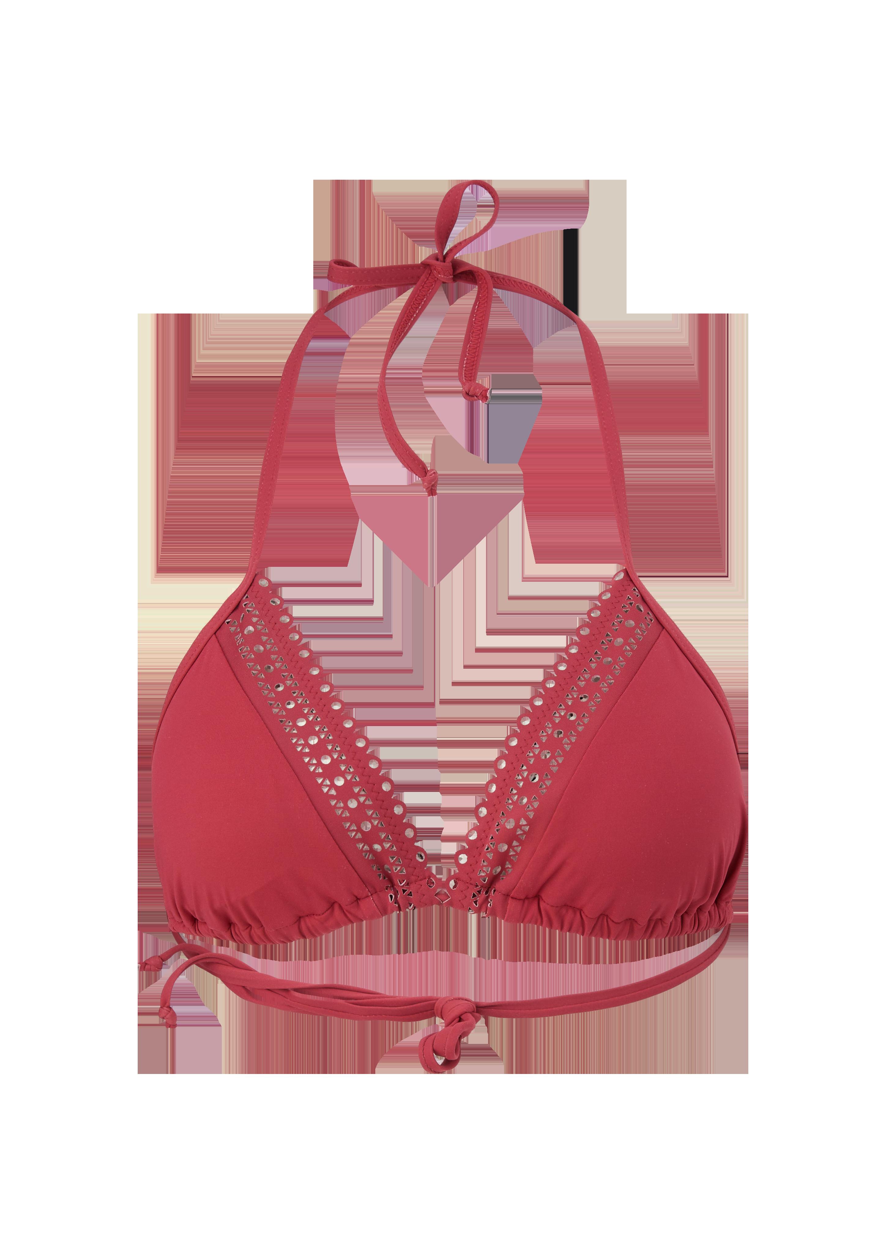Triangel-Bikini-Top mit Lochstickerei  EME-6008695-3400