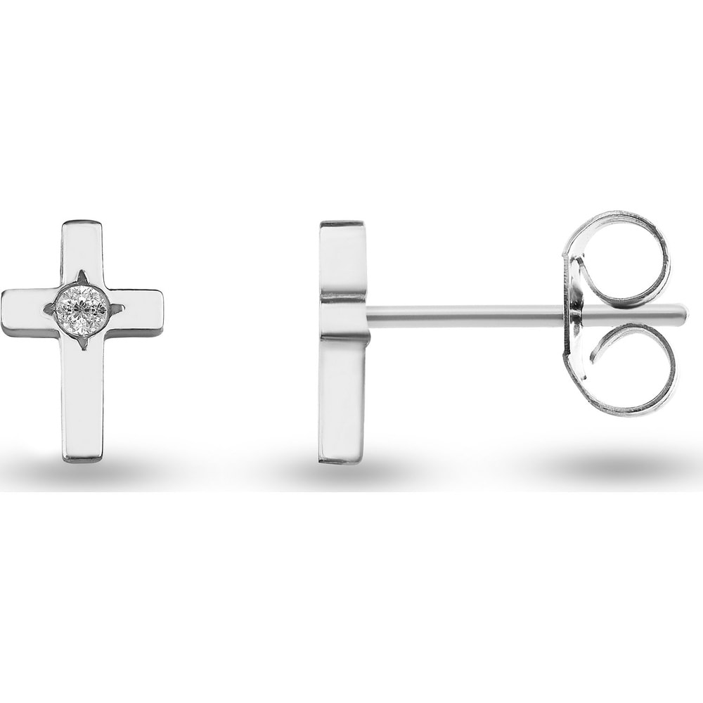 FAVS Boucles d'oreilles à fermoir à poussette Acier inoxydable Boucles d'oreilles