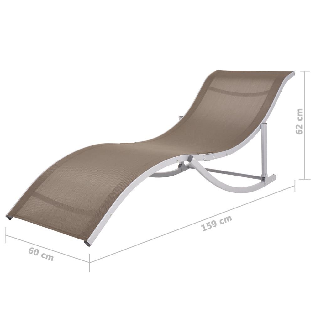 vidaXL Gartenliege Klappbare Sonnenliegen 2 Stk. Taupe Textilene, 2 St.