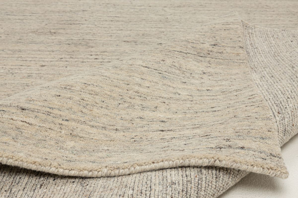 Handloom aus Indien Pure uni Grey 170 x 240 cm