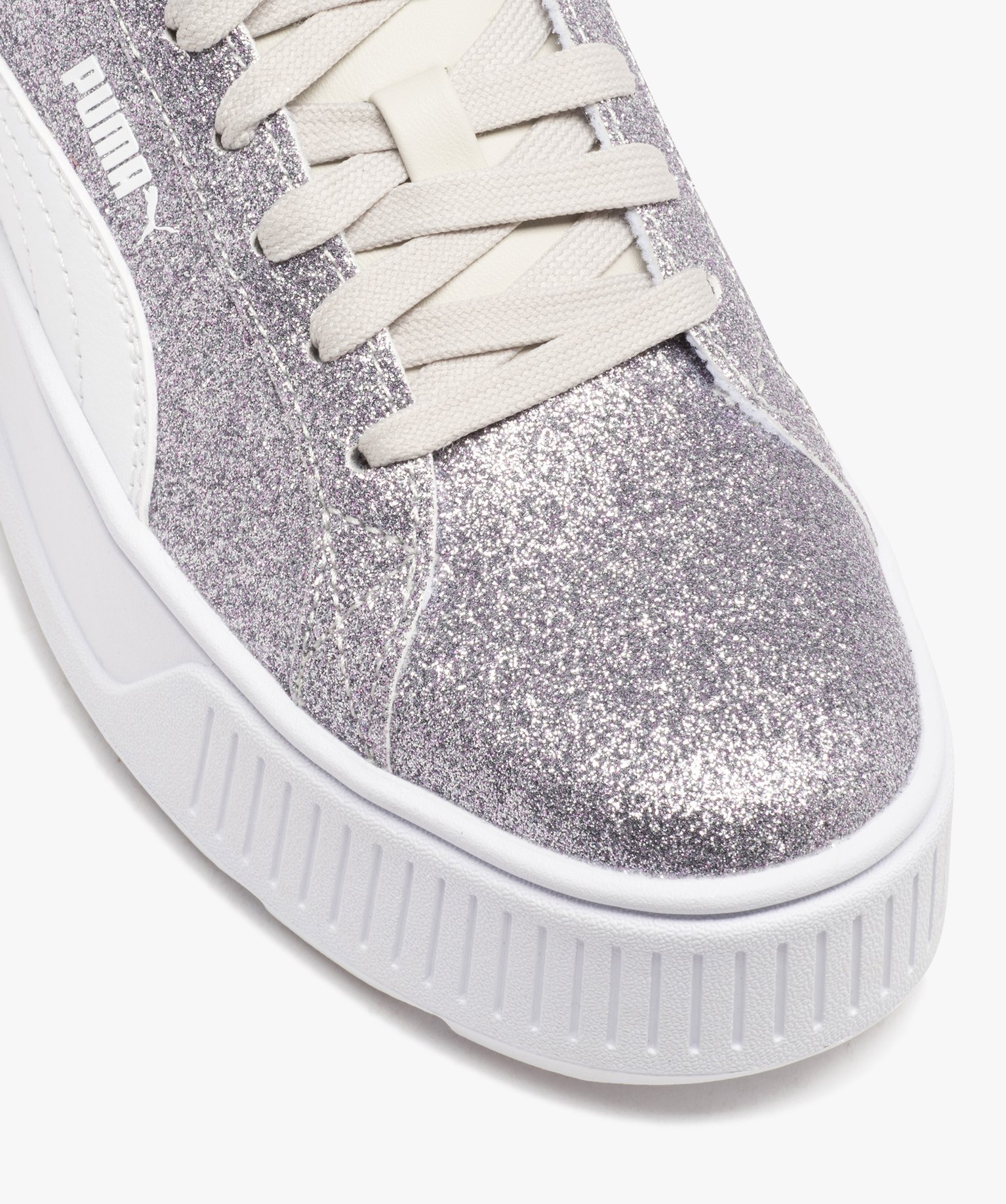 Baskets femme pailletées à semelle plateforme - Puma argent | GEMO