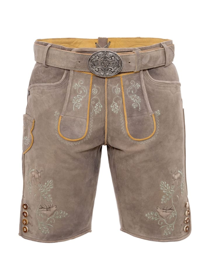 KRÜGER Lederhose 962467 in hellgrau günstig kaufen