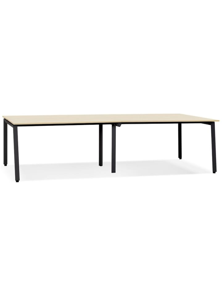 KADIMA DESIGN Schreibtisch Gruppentisch ergonomisch, 280x140 cm in Beige-Schwarz günstig kaufen onesize