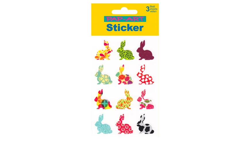 PAP-ART Sticker Blumen & Häschen