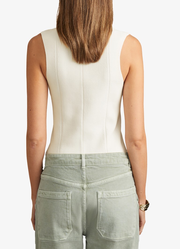 Top Kimmy in maglia fine di Reiss, scollo a V