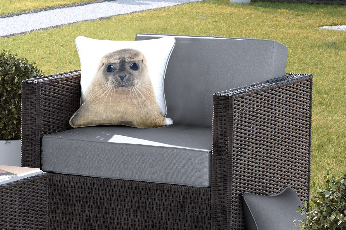 MuchoWow Dekokissen Jungen - Robbe - Kinder - Mädchen - Tiere, Kissenbezüge, Kissenhülle, Dekokissen, Dekokissenbezug, Outdoor