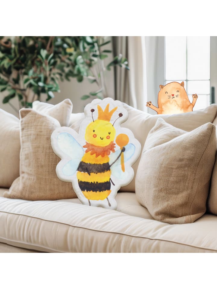 Mr. & Mrs. Panda Kissen Kuscheltier Biene König ohne Spruch in Weiß günstig kaufen