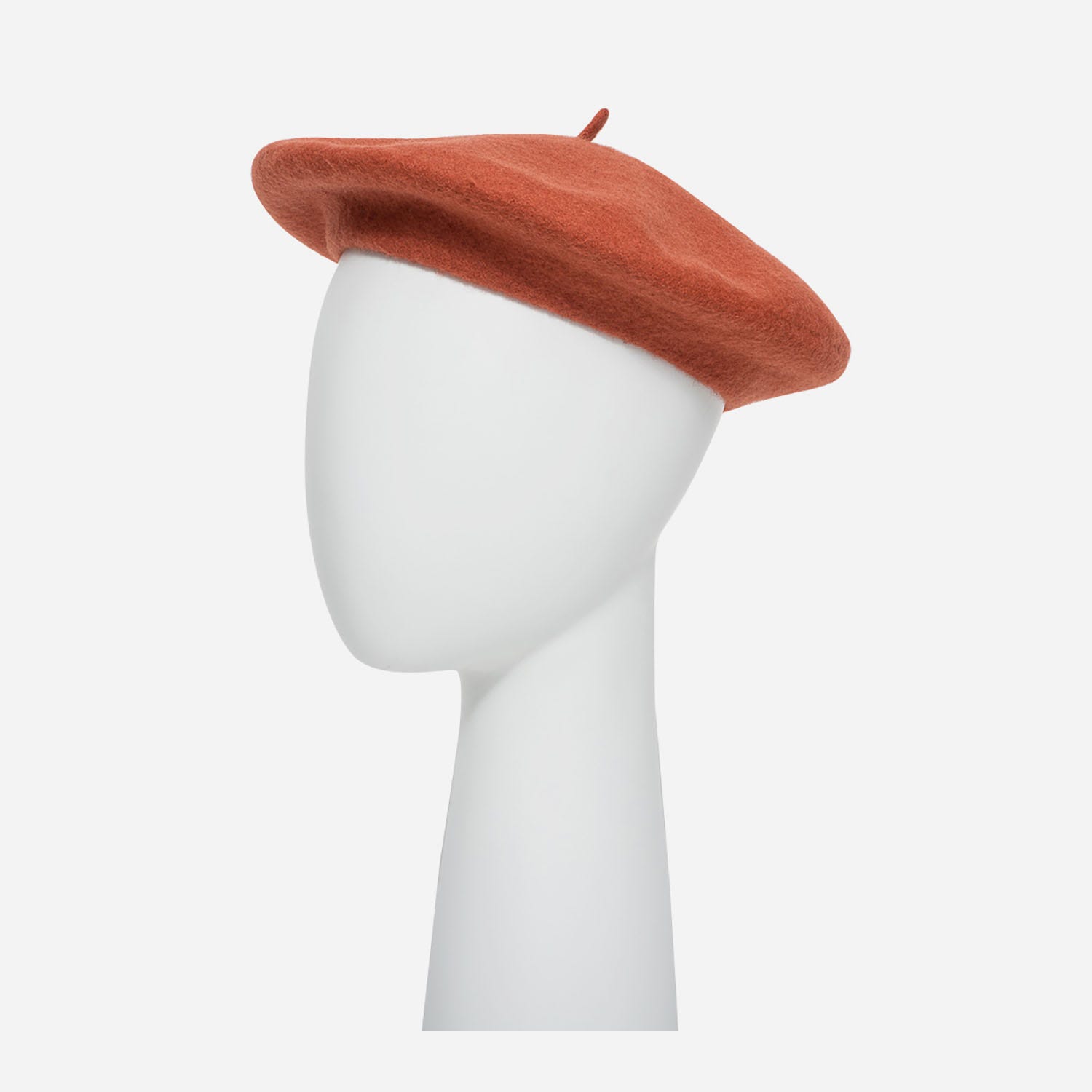 Béret brique en laine