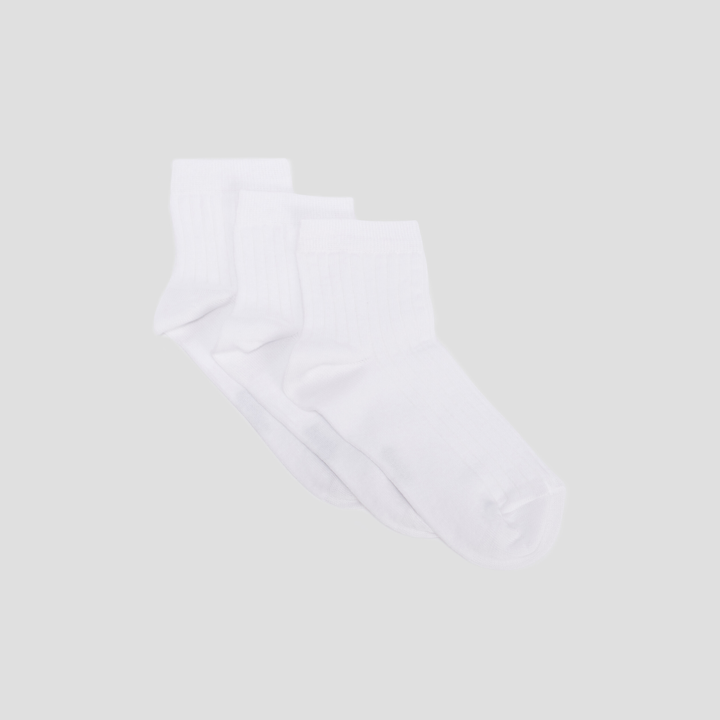 Lot 3 paires chaussettes blanc femme | La Halle