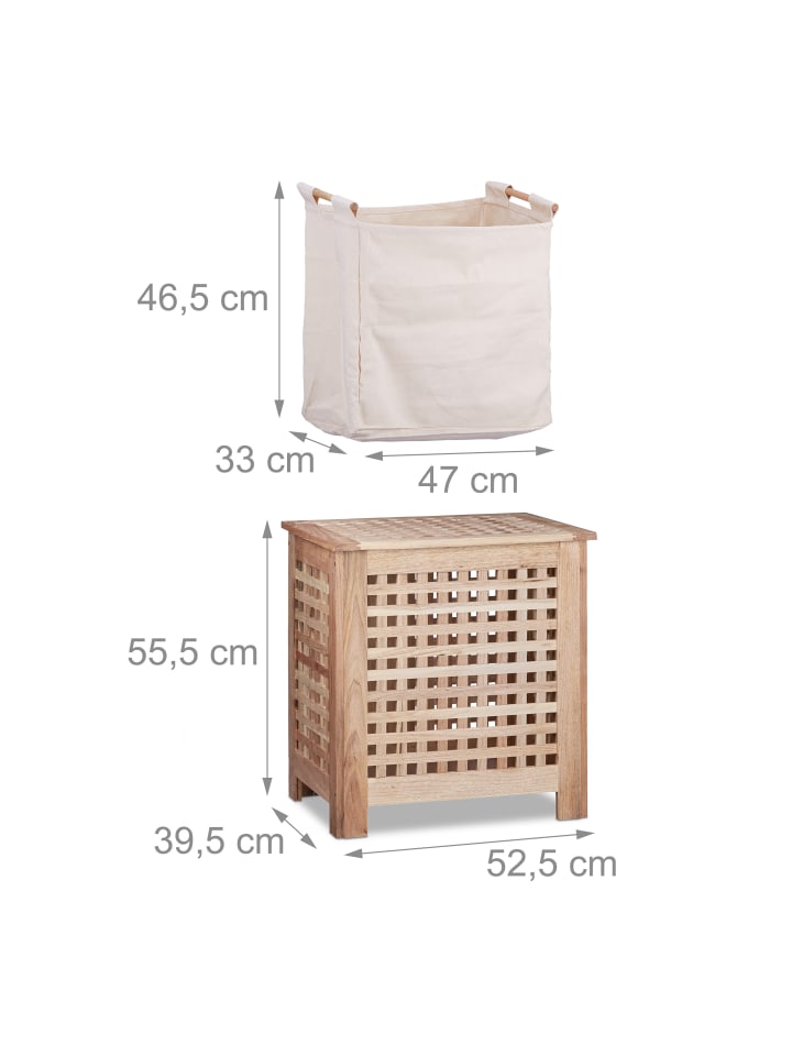 relaxdays Wäschetruhe in Natur günstig kaufen onesize