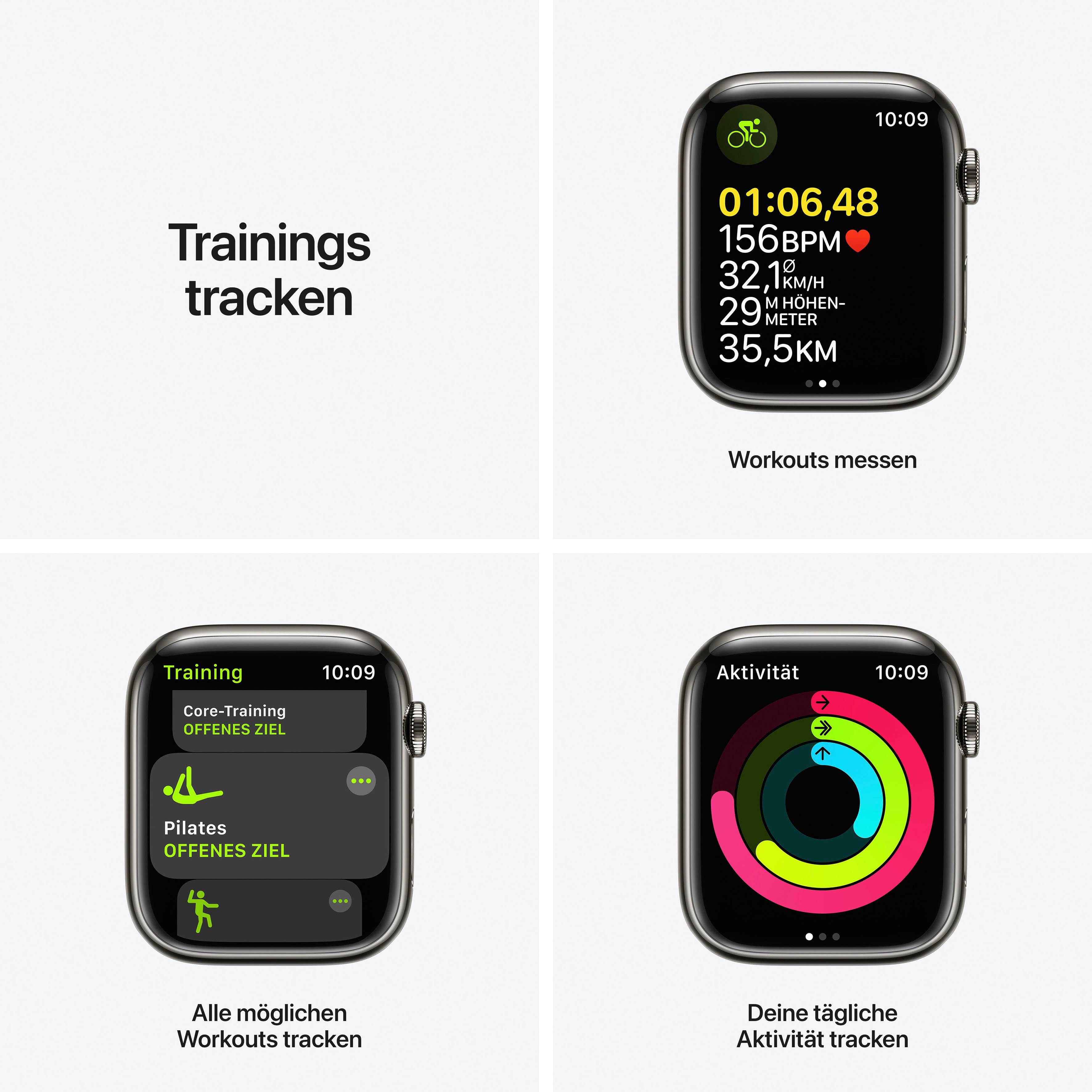Apple Watch Series 7 GPS + Cellular, 45mm Smartwatch (4,83 cm/1,9 Zoll, Watch OS 8)