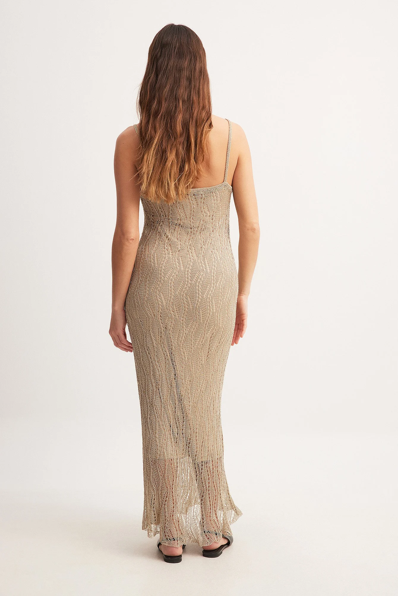 Strick-Midikleid mit Rückendetail