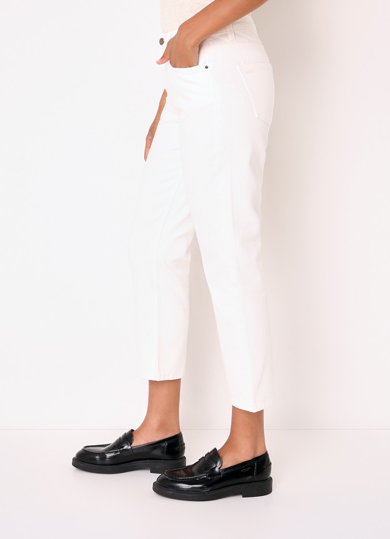 Pantaloni scurți din denim cu talie înaltă și croială dreaptă, de la Ba&sh Devon, culoare decolorată