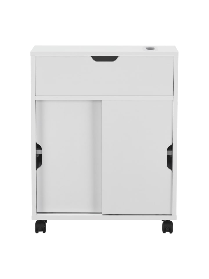 en.casa Badezimmerschrank Kempele in Weiß (H)67cm (B)52cm (T)17cm günstig kaufen onesize