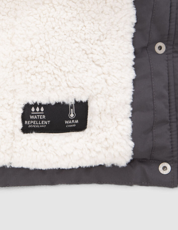 Parka 3-en-1 grise et doudoune réversible fille