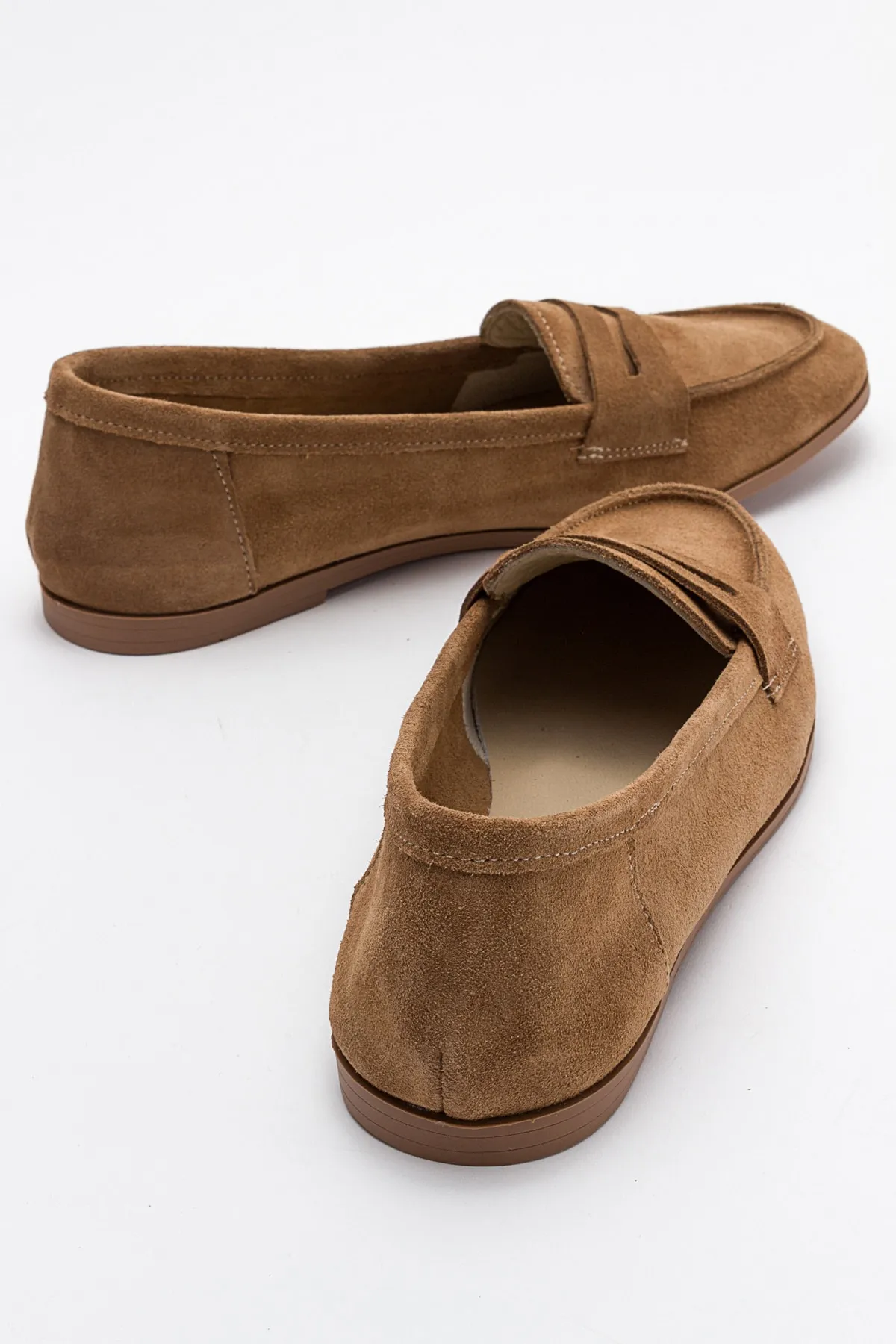 LuviShoes  F02 Damen-Ballerinas aus Clay-Wildleder