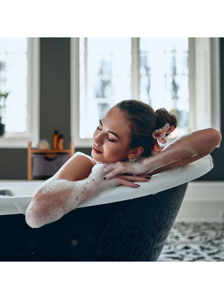 relaxdays Badregal mit Wäschekorb in Natur/ Grau- (B)43,5 x (H)96 x (T)33,5 cm günstig kaufen onesize