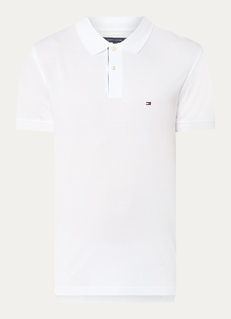 Tommy Hilfiger piké pamutból készült, normál szabású póló logóhímzéssel