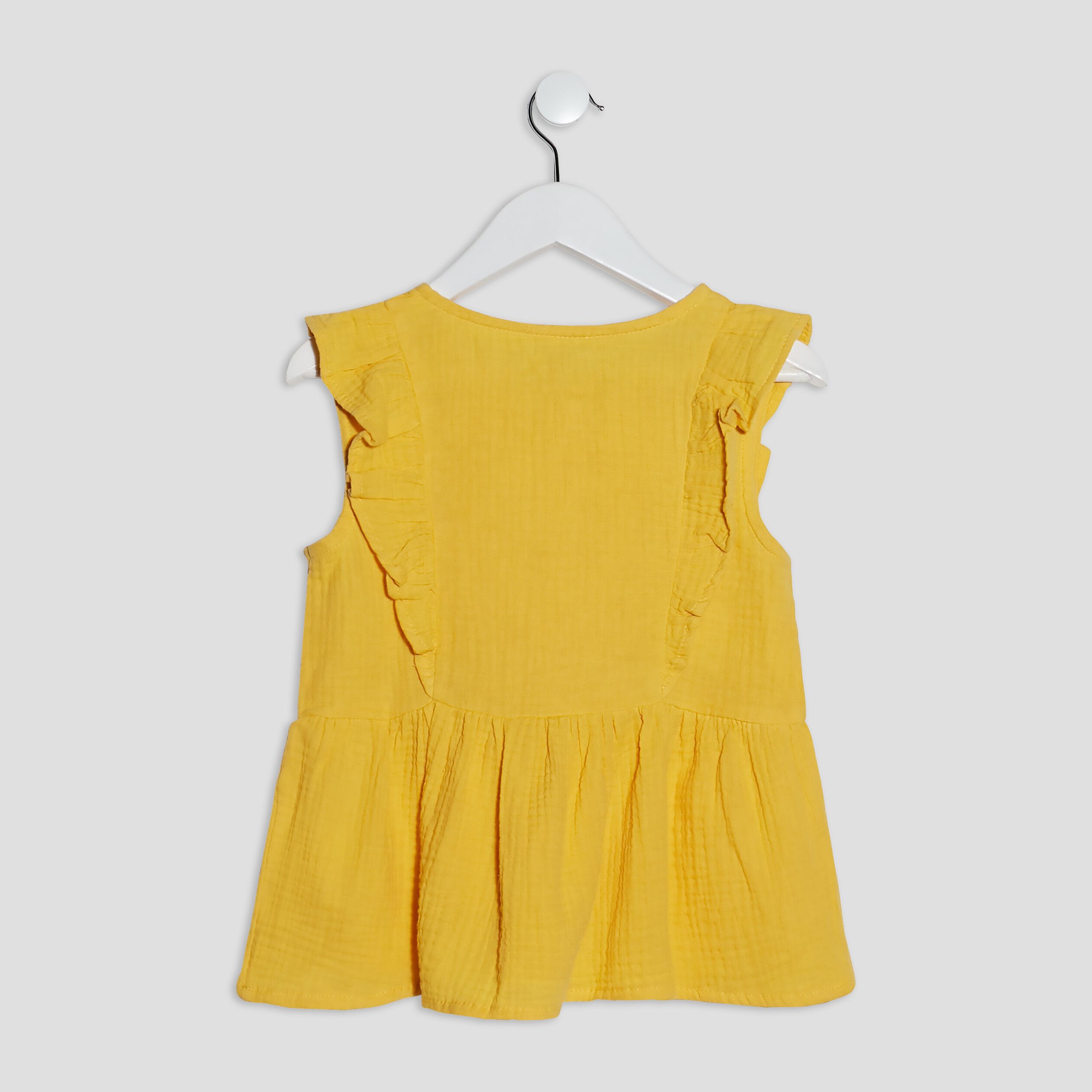 Blouse manches courtes jaune moutarde fille | La Halle