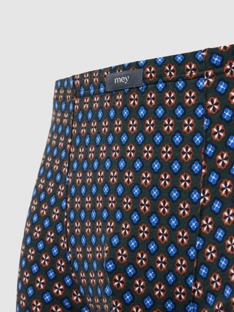 Trunks mit grafischem Allover-Muster Modell 'TIE PATTERN' in dunkelgrün